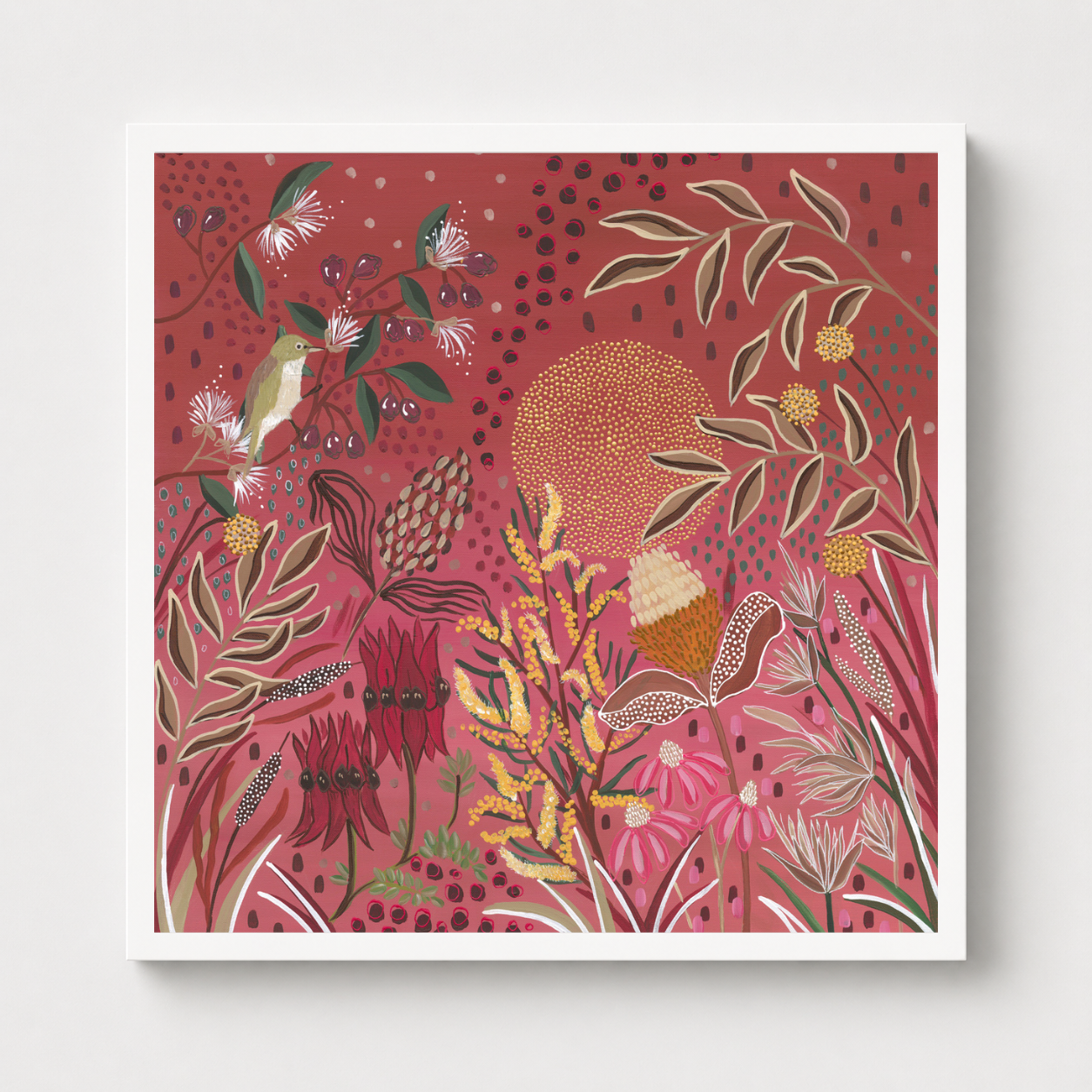 Crimson Bush Song Print - Limited Edition