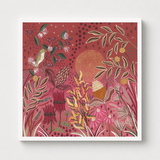 Crimson Bush Song Print - Limited Edition