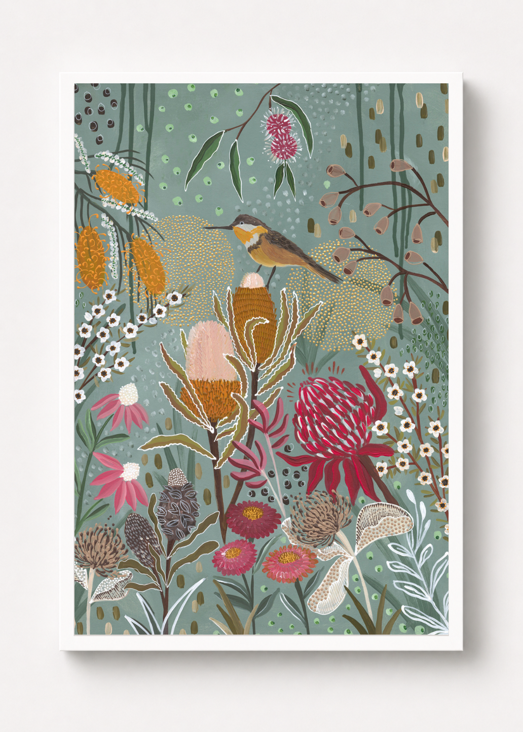 A Teal Bush Serenade Print