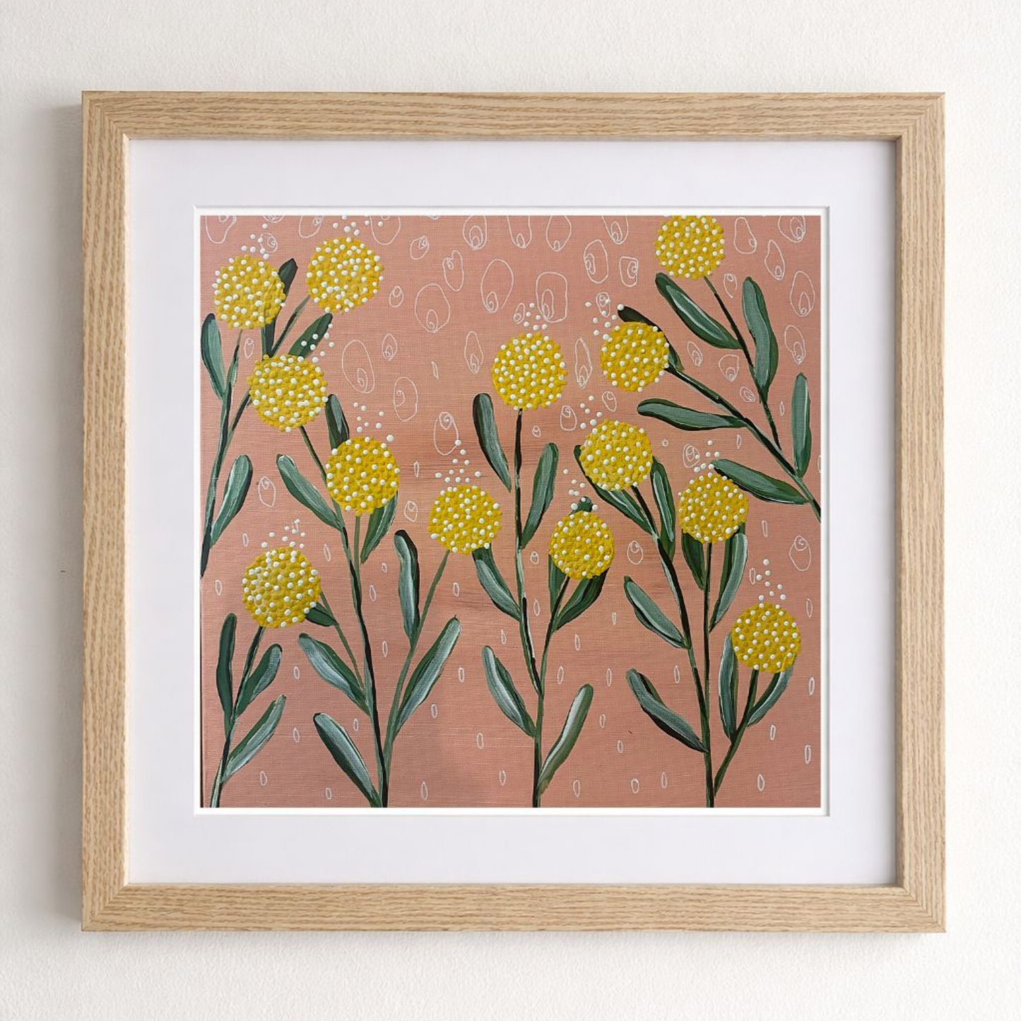 Billy buttons - Pink - Fine Art Print