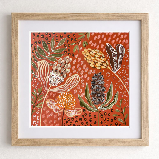 Bush Friends - Red Earth/Brown - Fine Art Print