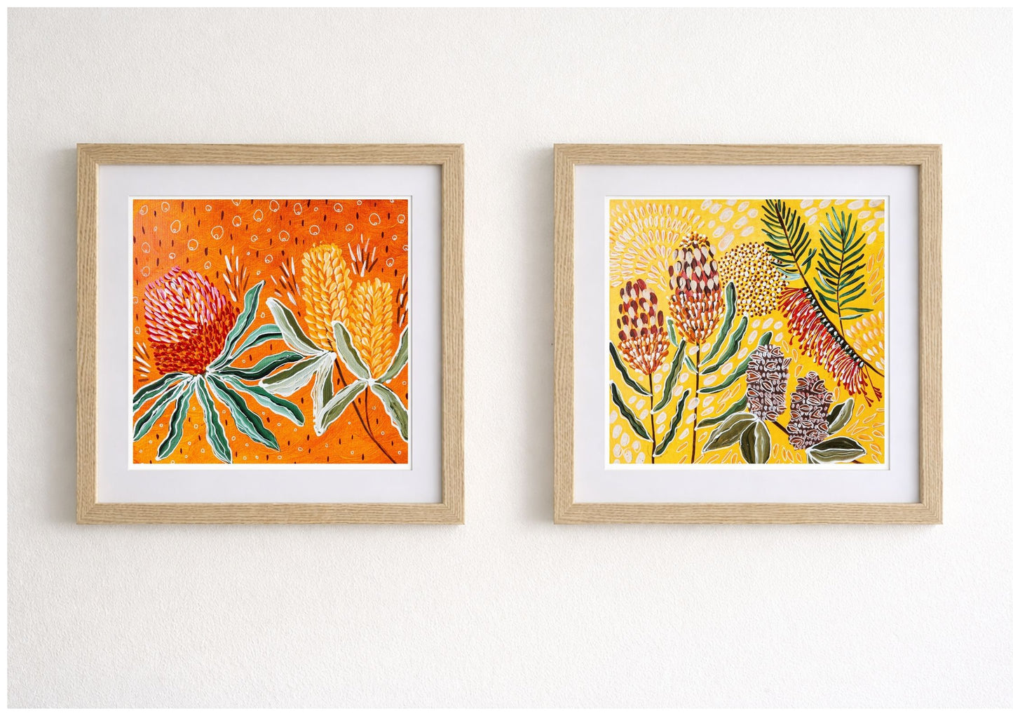 Banksias and Friends - Yellow - Fine Art Print