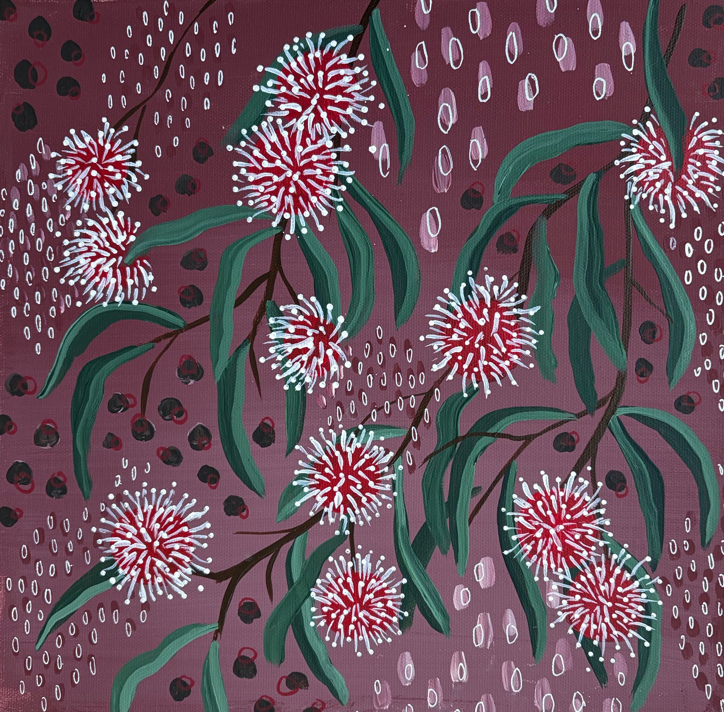 "Purple Hakea Pincushion" - Original Artwork