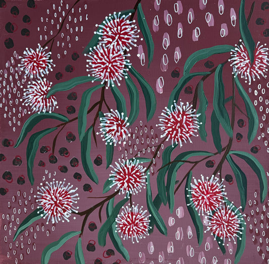 "Purple Hakea Pincushion" - Original Artwork