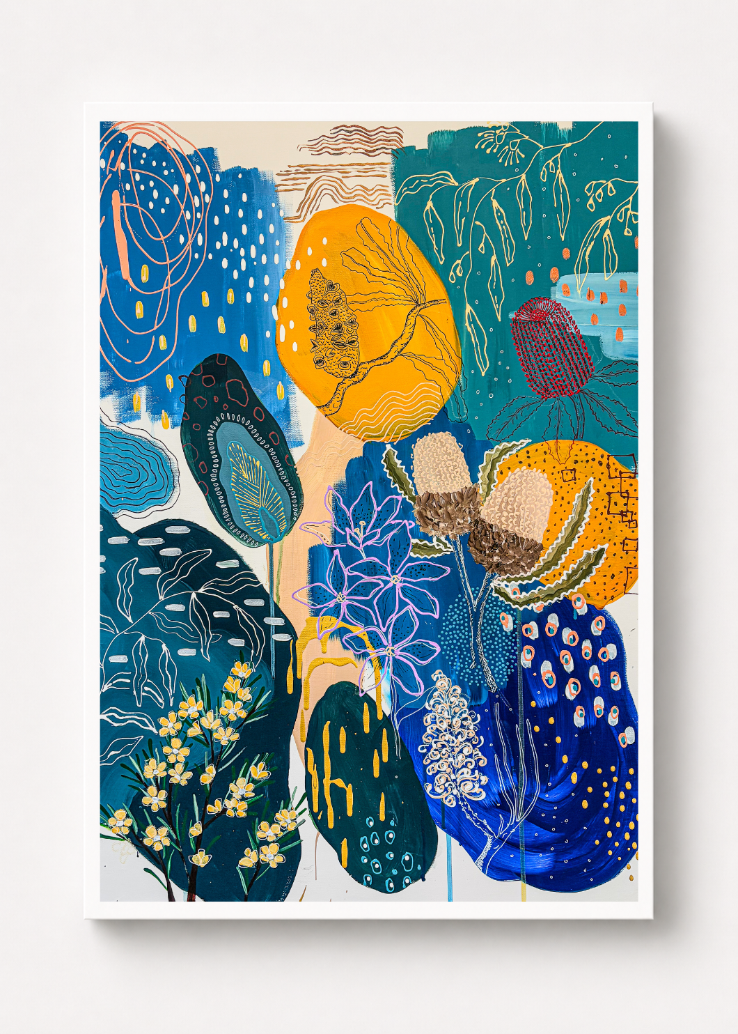 Marks of the Bush #4 - A Blue Study - Print