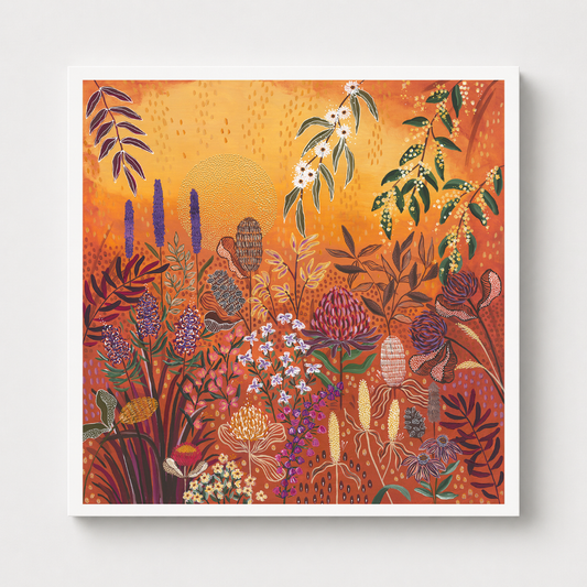 A Wild Bush At Sunset Print - Limited Edition