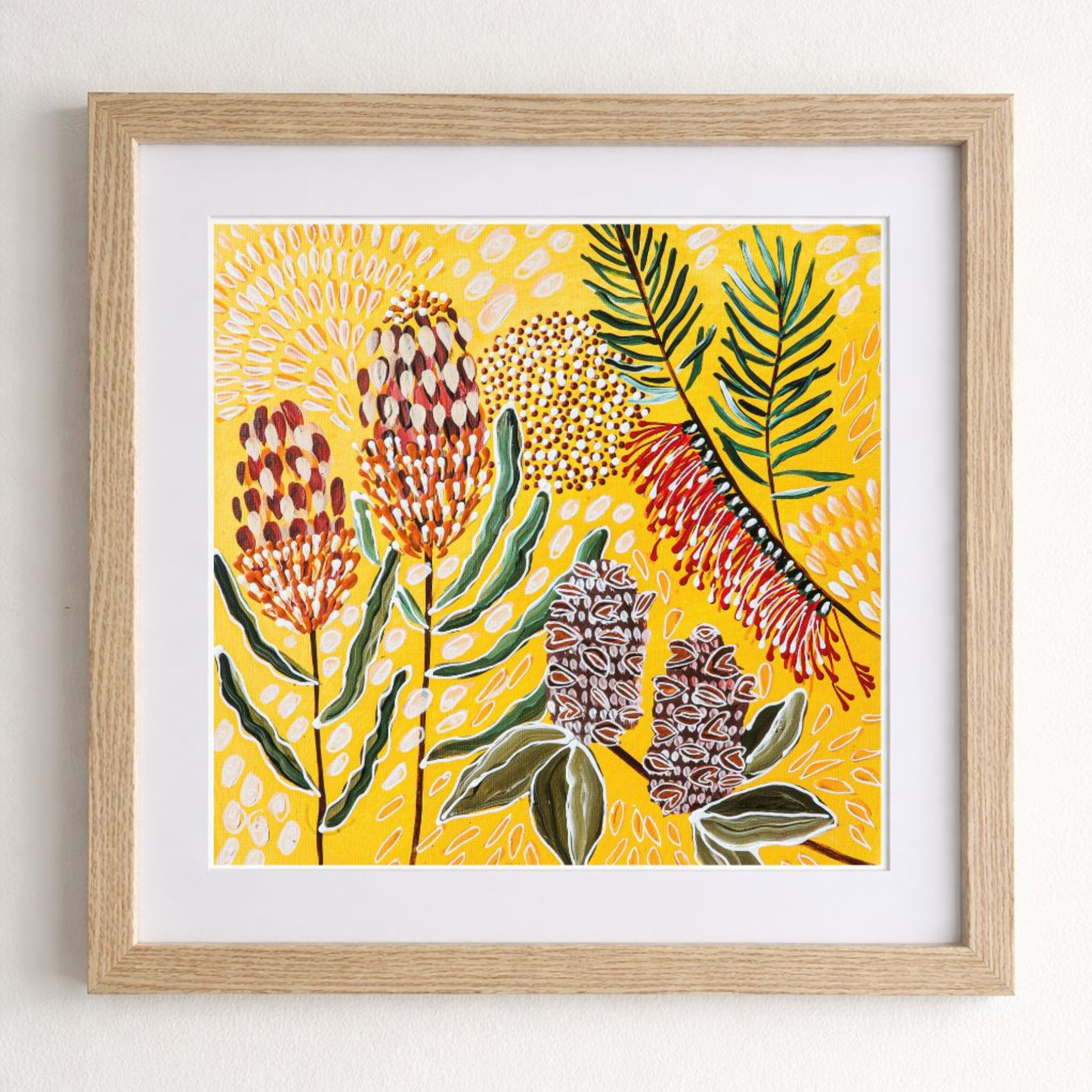 Banksias and Friends - Yellow - Fine Art Print
