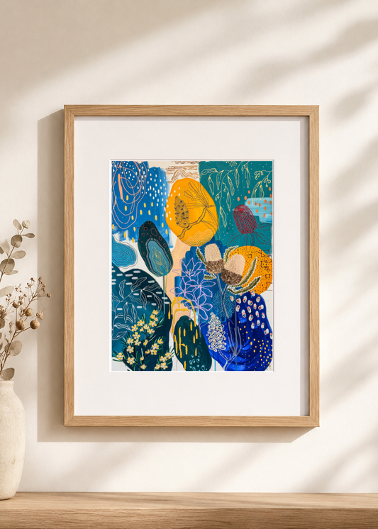 Marks of the Bush #4 - A Blue Study - Print