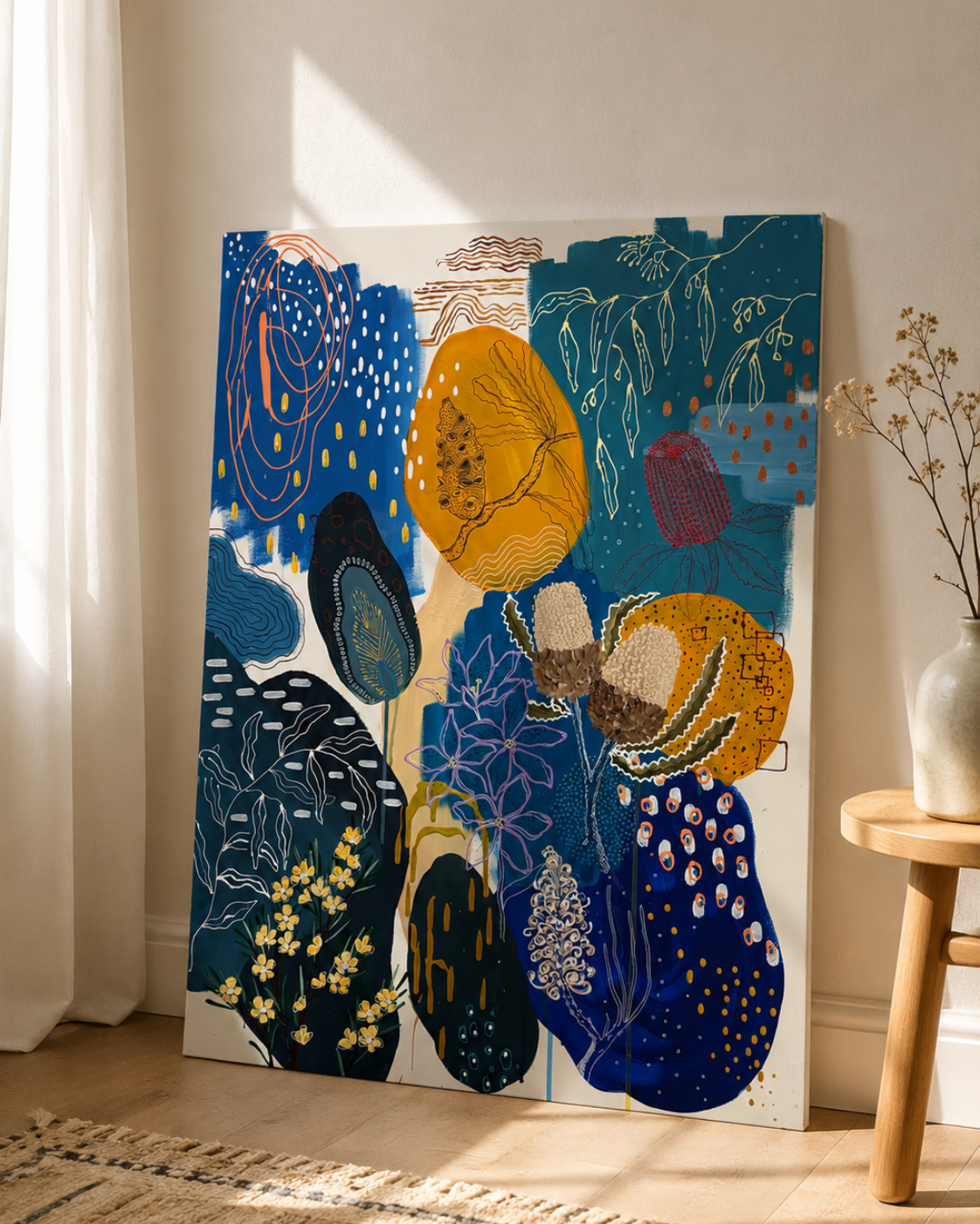 Marks of the Bush #4 - A Blue Study - Original Artwork